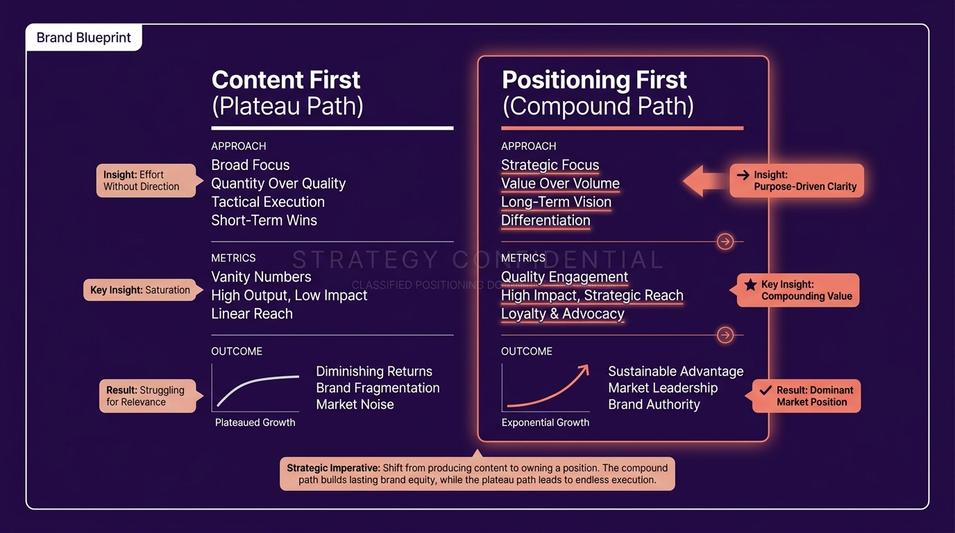 Brand Positioning Before Content: Why Some Brands Compound